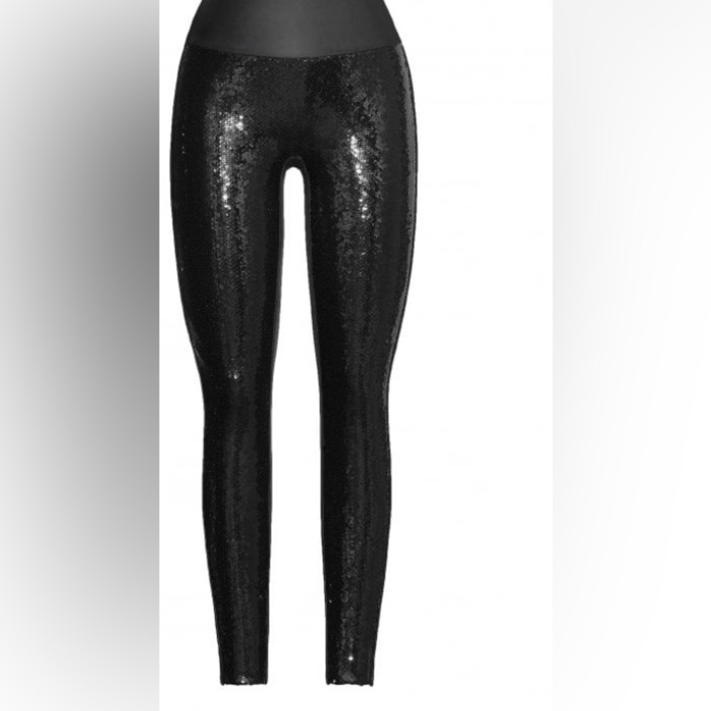 Spanx holiday pants. Sequence/front. Faux leather/back. Size M. New w/o tags.